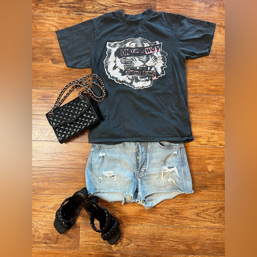GAP Light Blue Distressed Jean Shorts